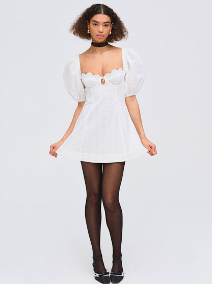 For Love and Lemons Marseille Mini Dress - White