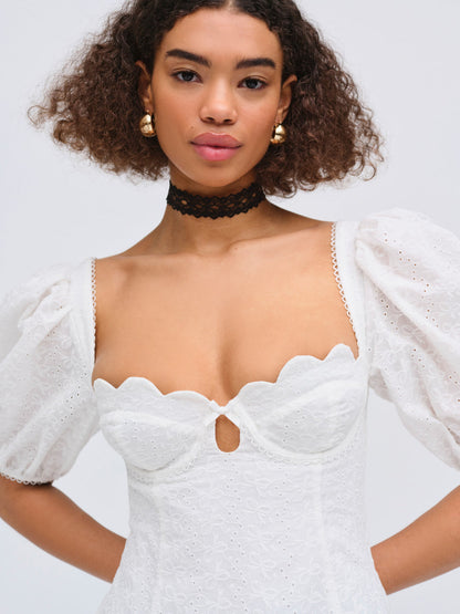 For Love and Lemons Marseille Mini Dress - White