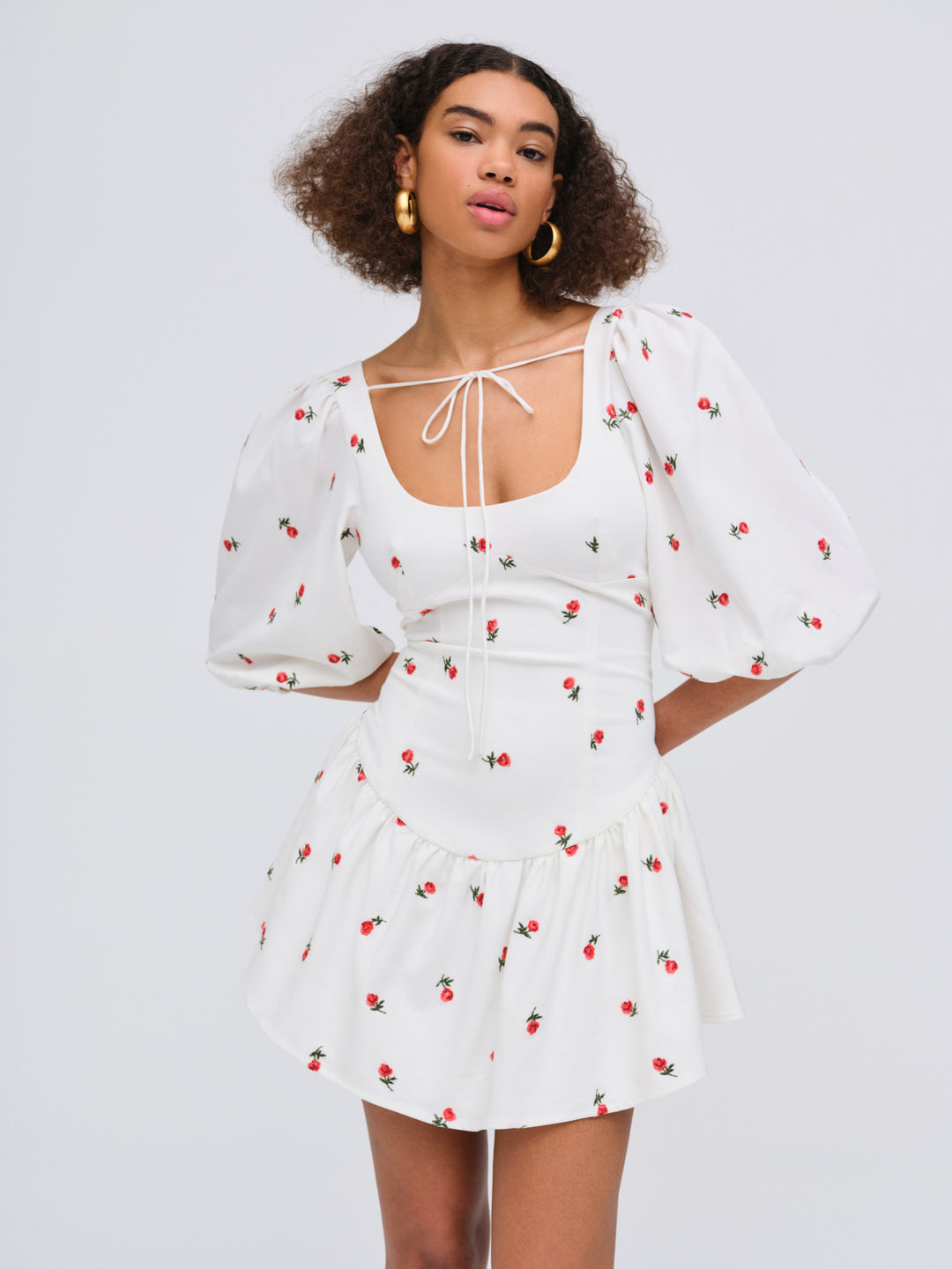 For Love and Lemons Talia Mini Dress - Cream
