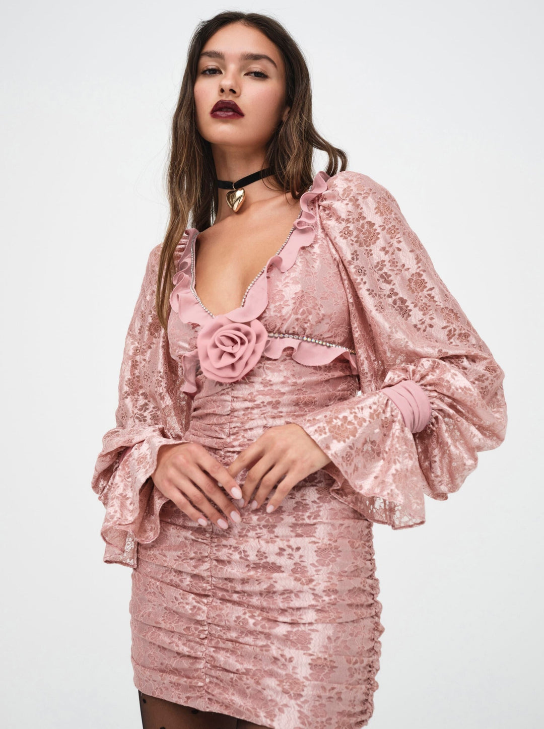 For Love and Lemons Shawn Mini Dress - Pink
