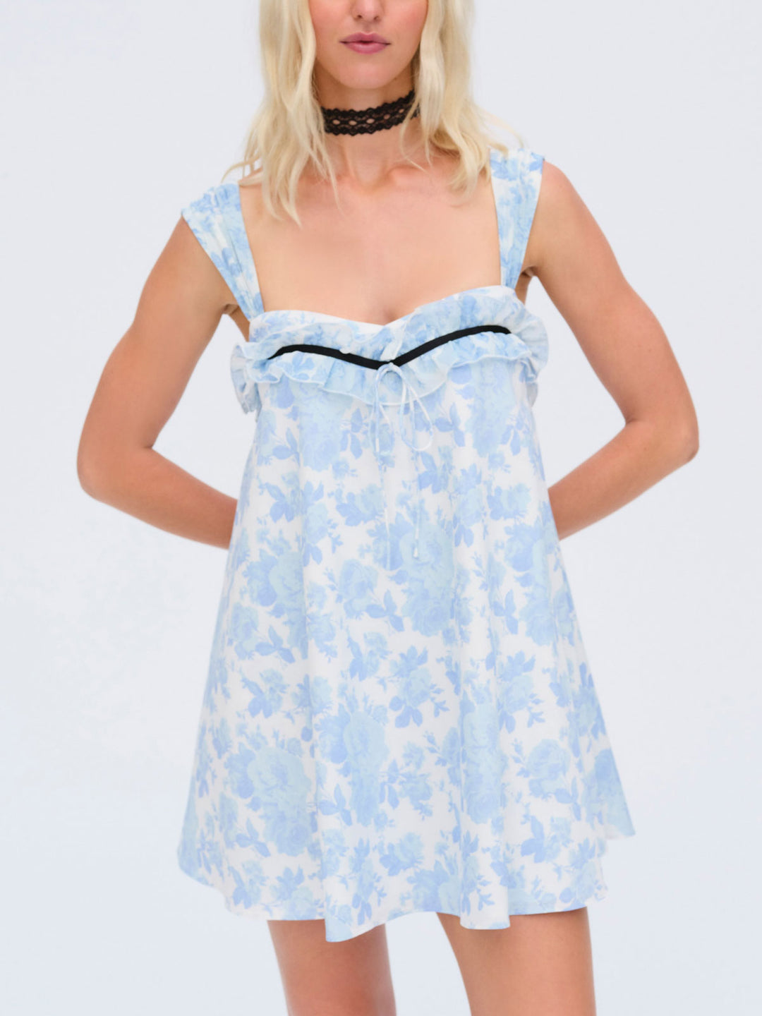 For Love and Lemons Oliver Mini Dress - Blue