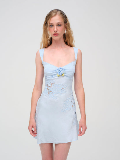For Love and Lemons Claudia Mini Dress - Blue