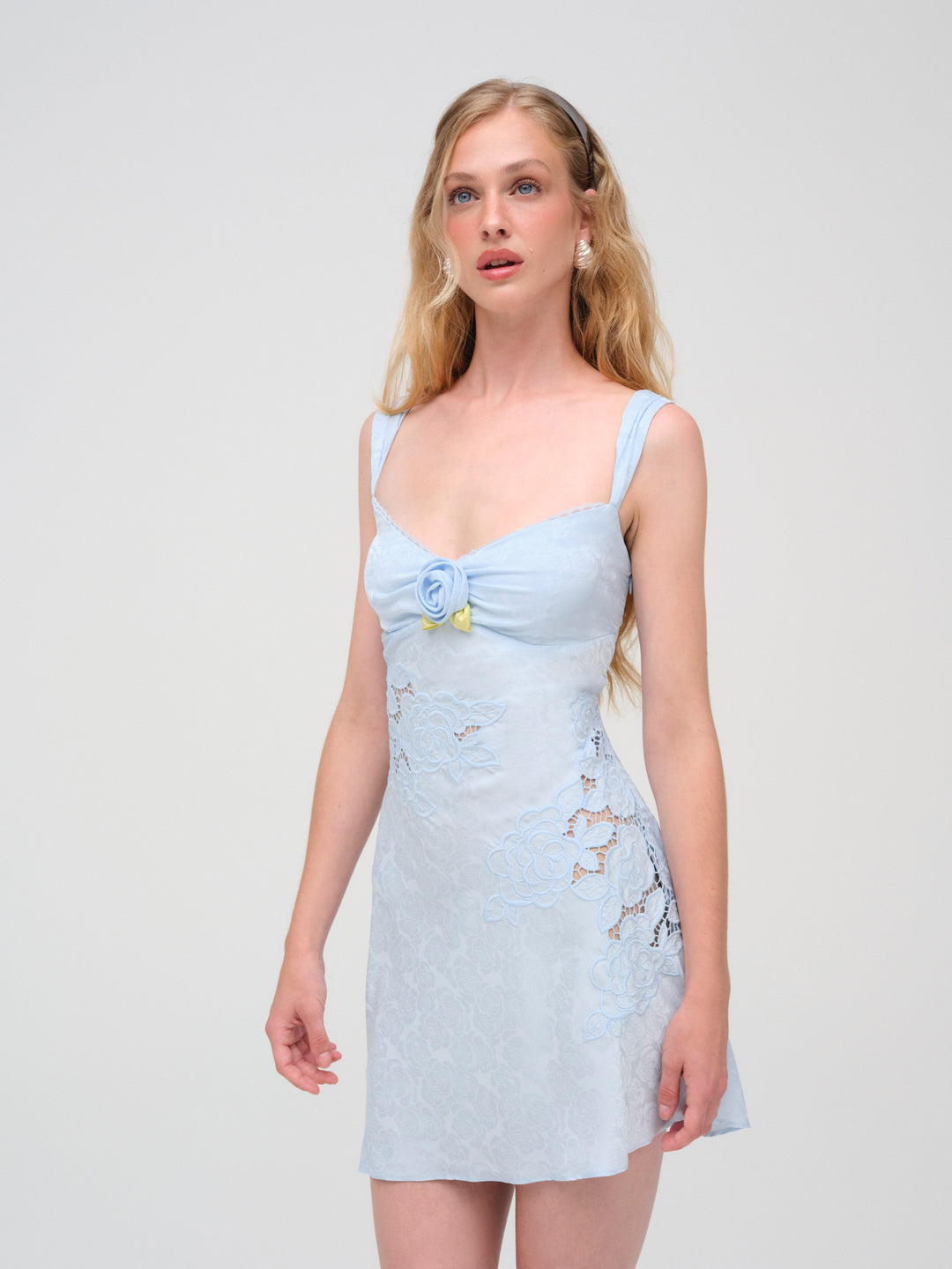 For Love and Lemons Claudia Mini Dress - Blue