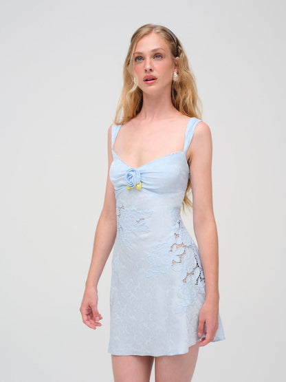 For Love and Lemons Claudia Mini Dress - Blue