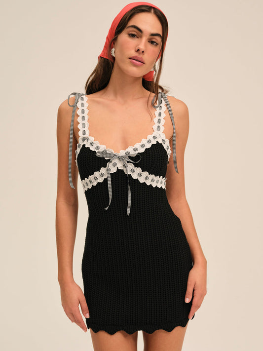 For Love and Lemons Becka Mini Dress - Black