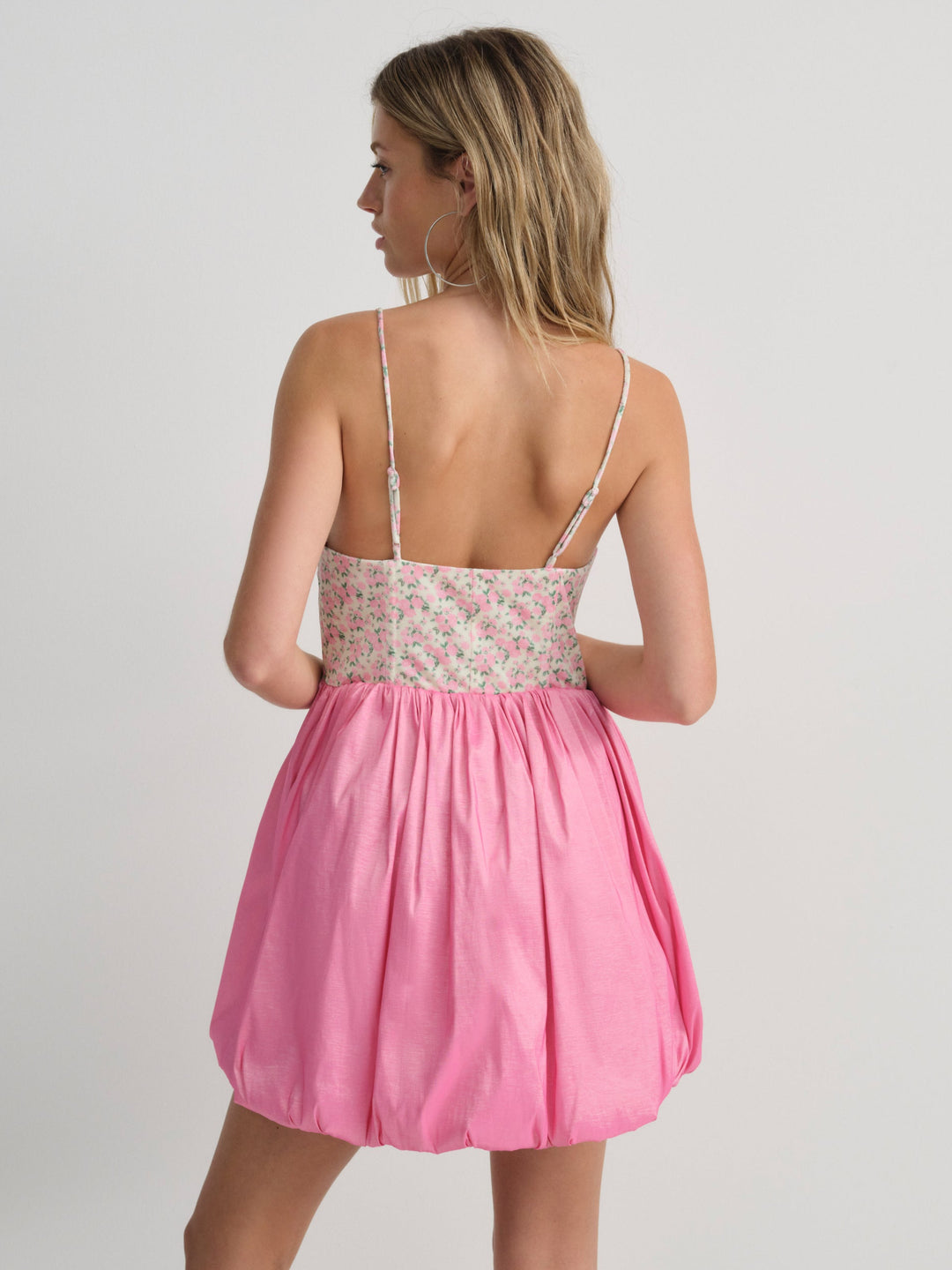 For Love and Lemons Berry Bud Bubble Mini Dress - Pink
