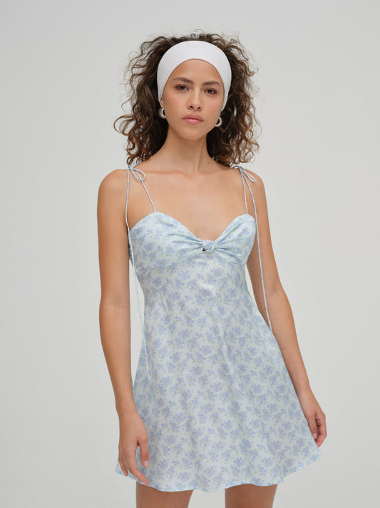 For Love and Lemons Adira Mini Dress - Blue