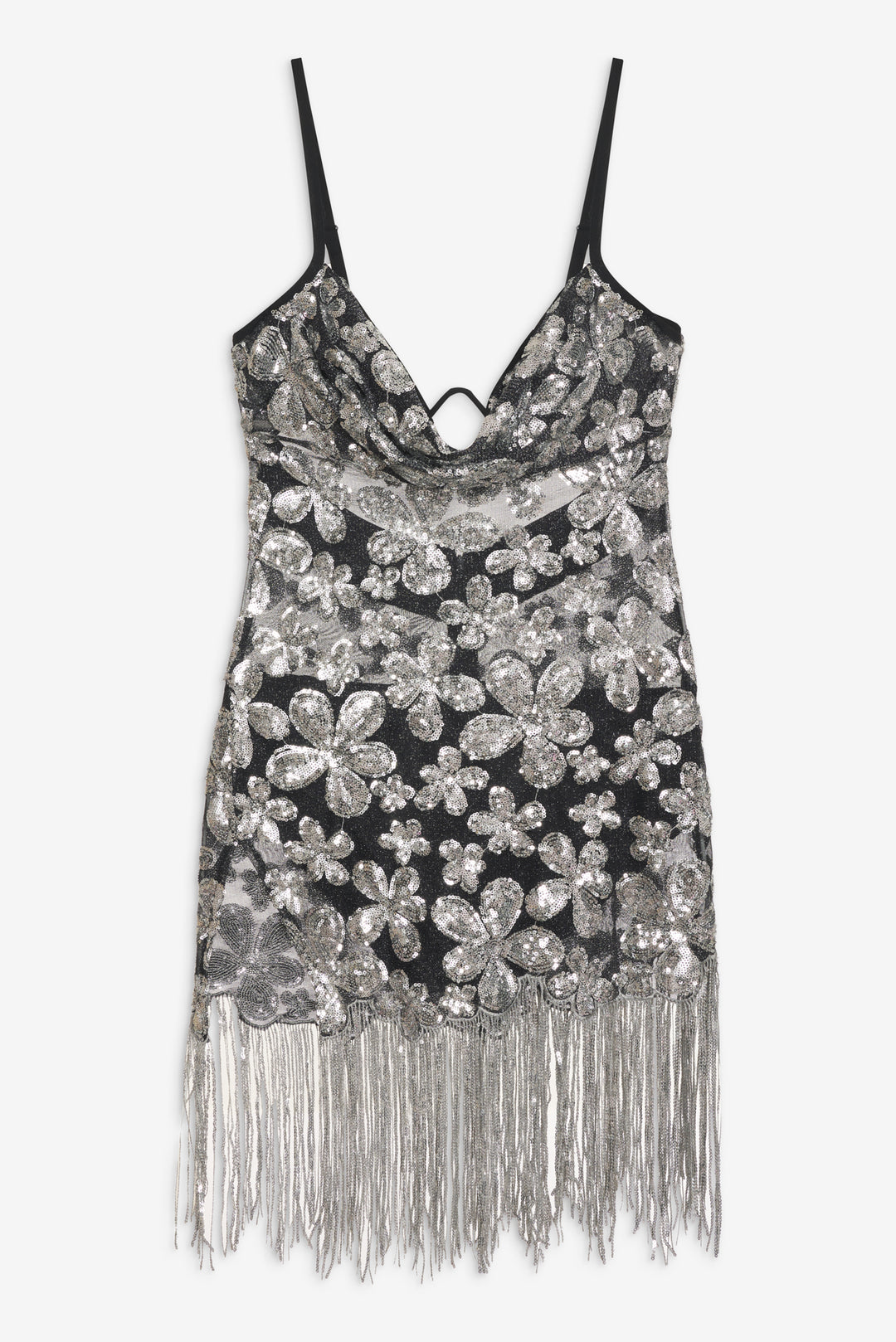 For Love and Lemons Colette Mini Dress - Silver