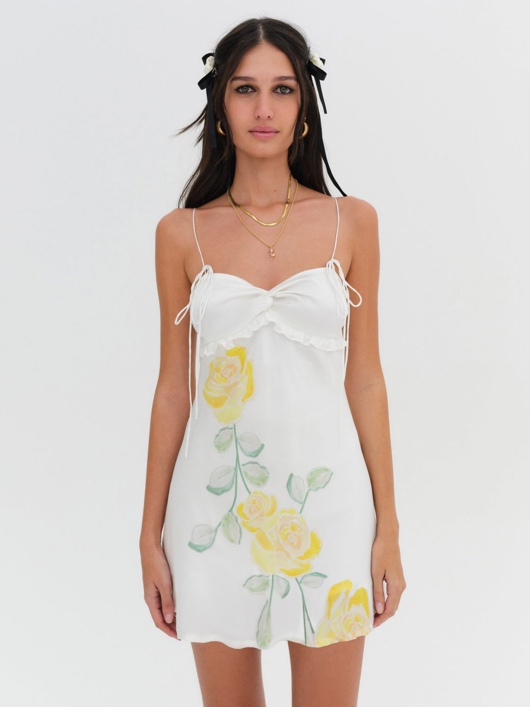 For Love and Lemons Millie Mini Dress - Yellow