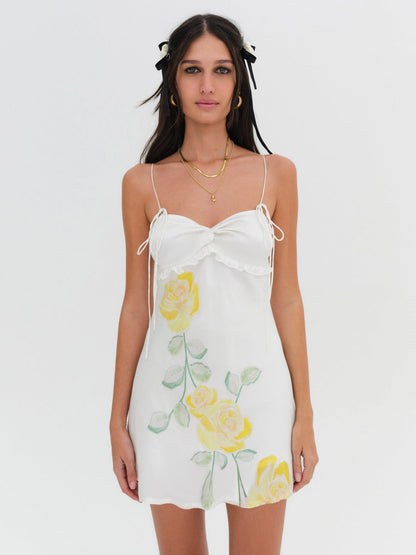 For Love and Lemons Millie Mini Dress - Yellow