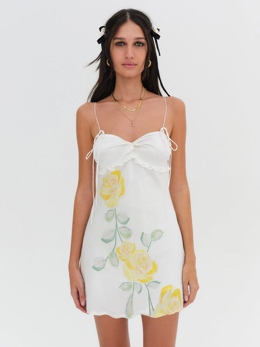 For Love and Lemons Millie Mini Dress - Yellow