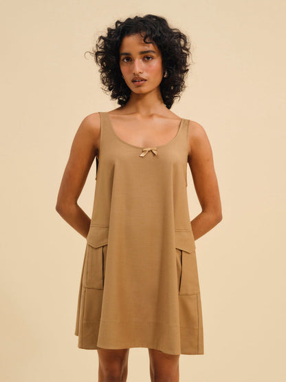 For Love and Lemons Elanah Mini Dress - CAMEL