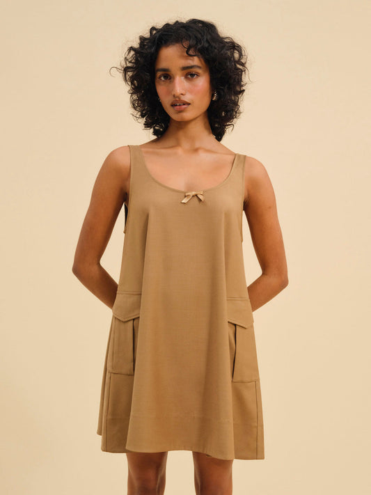 For Love and Lemons Elanah Mini Dress - CAMEL
