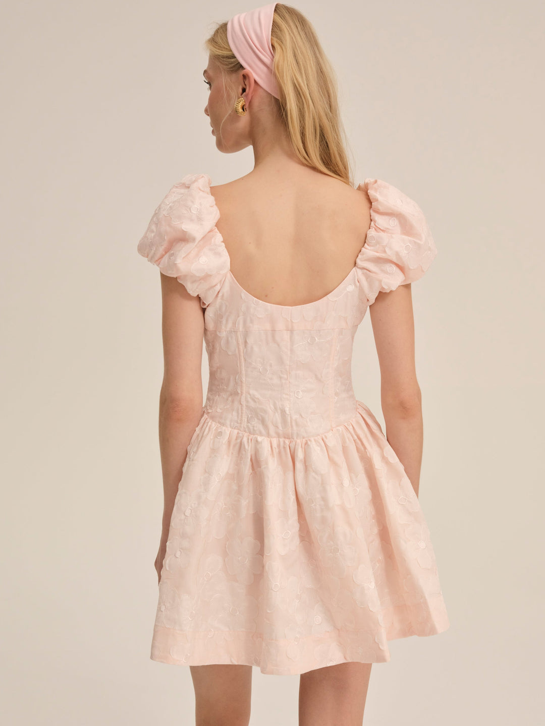 For Love and Lemons Florence Mini Dress - Peach