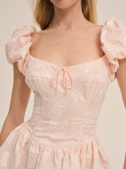 For Love and Lemons Florence Mini Dress - Peach