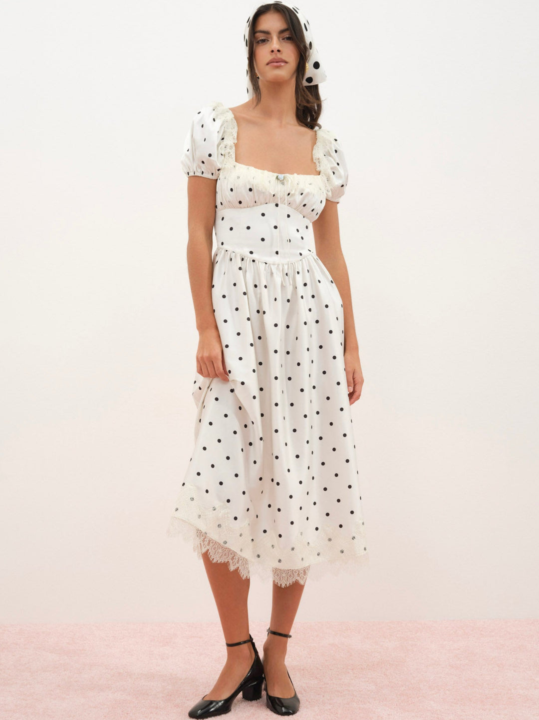 For Love and Lemons Ines Midi Dress - Cream