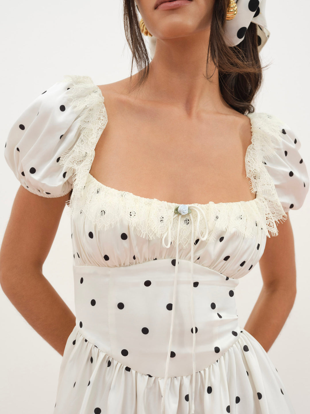 For Love and Lemons Ines Midi Dress - Cream