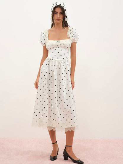 For Love and Lemons Ines Midi Dress - Cream