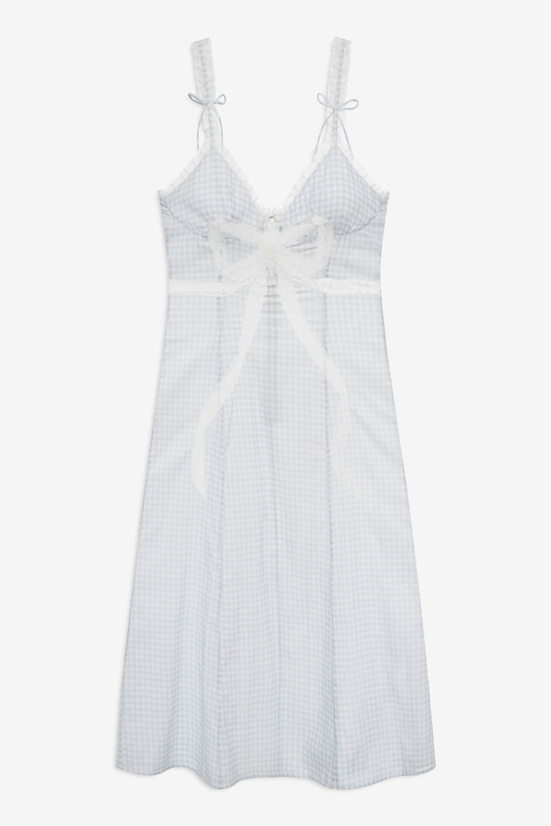 For Love and Lemons Bluebell Gingham Midi Dress - Blue
