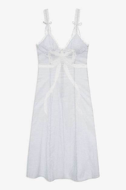 For Love and Lemons Bluebell Gingham Midi Dress - Blue