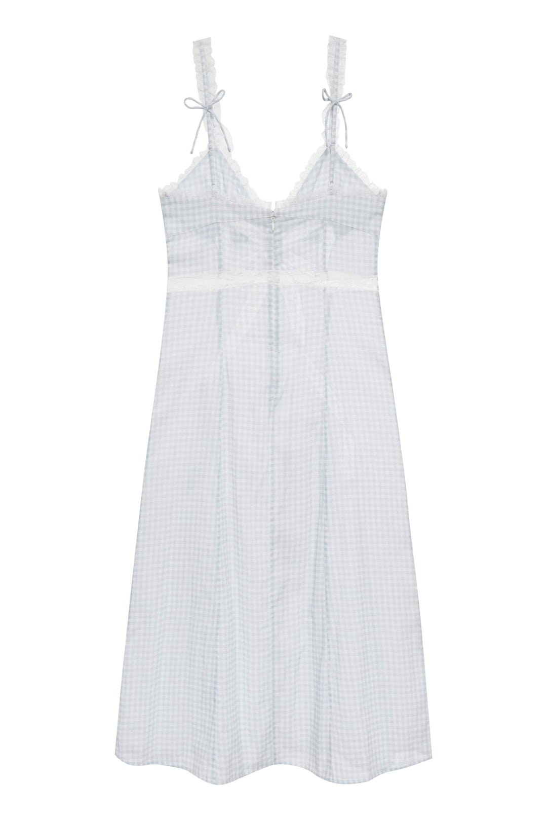 For Love and Lemons Bluebell Gingham Midi Dress - Blue