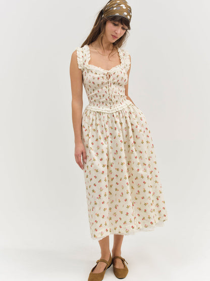 For Love and Lemons Morgan Midi Dress - White