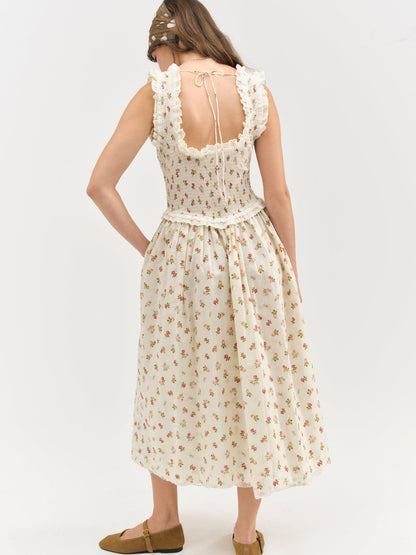 For Love and Lemons Morgan Midi Dress - White