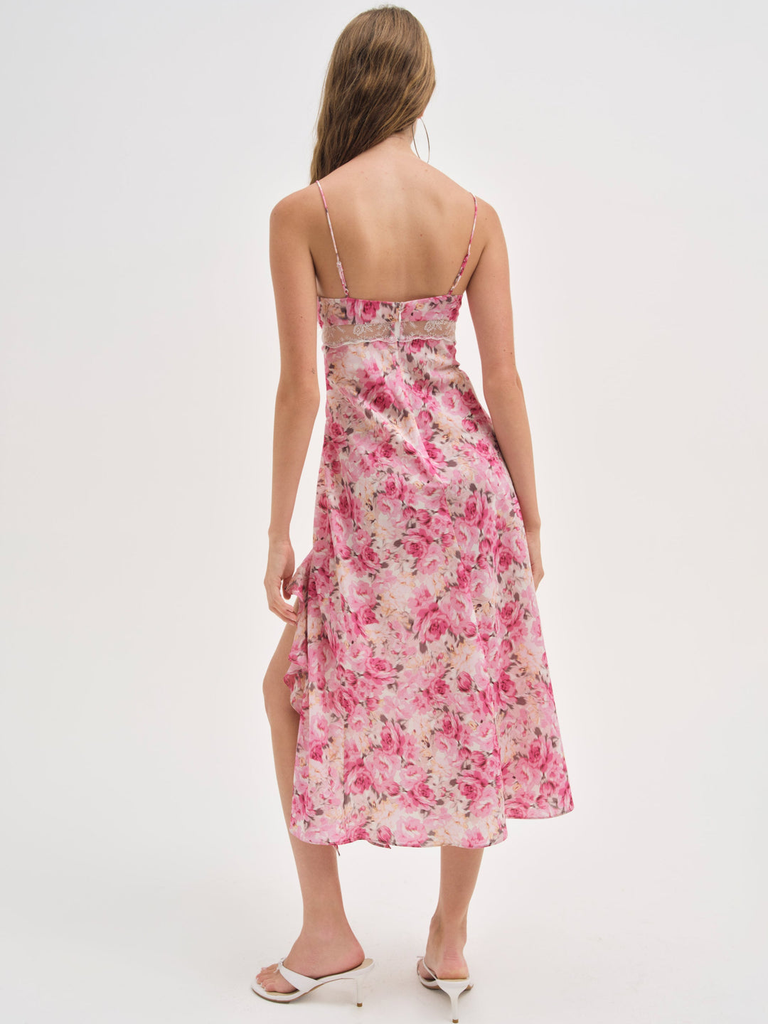 For Love and Lemons Angelina Midi Dress - Pink