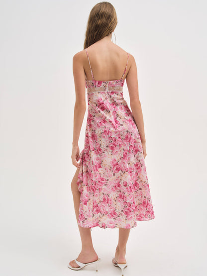 For Love and Lemons Angelina Midi Dress - Pink