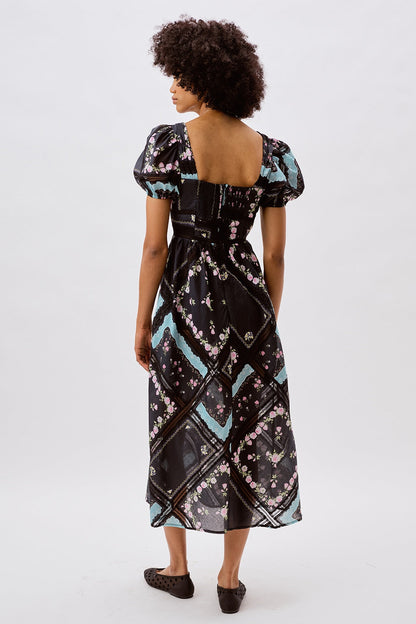 For Love and Lemons Margaret Midi Dress - Black