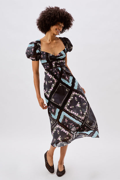 For Love and Lemons Margaret Midi Dress - Black
