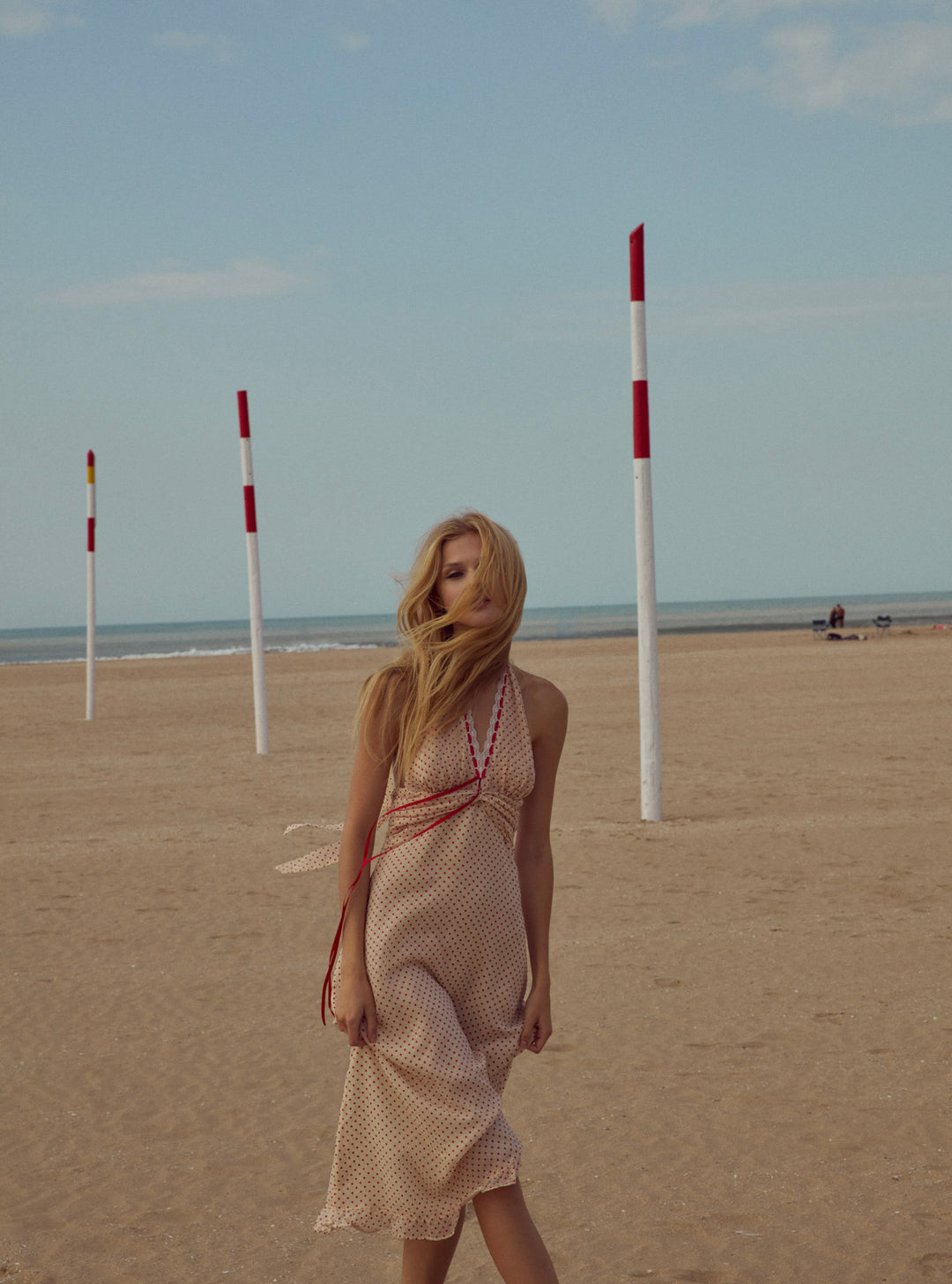 For Love and Lemons Love Dot Midi Dress - Cream