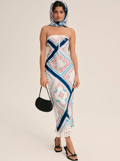 For Love and Lemons Daisy Mae Midi Dress - Blue