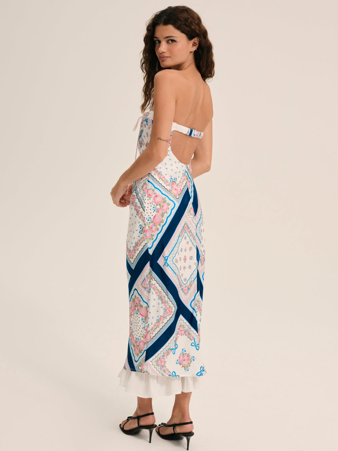 For Love and Lemons Daisy Mae Midi Dress - Blue
