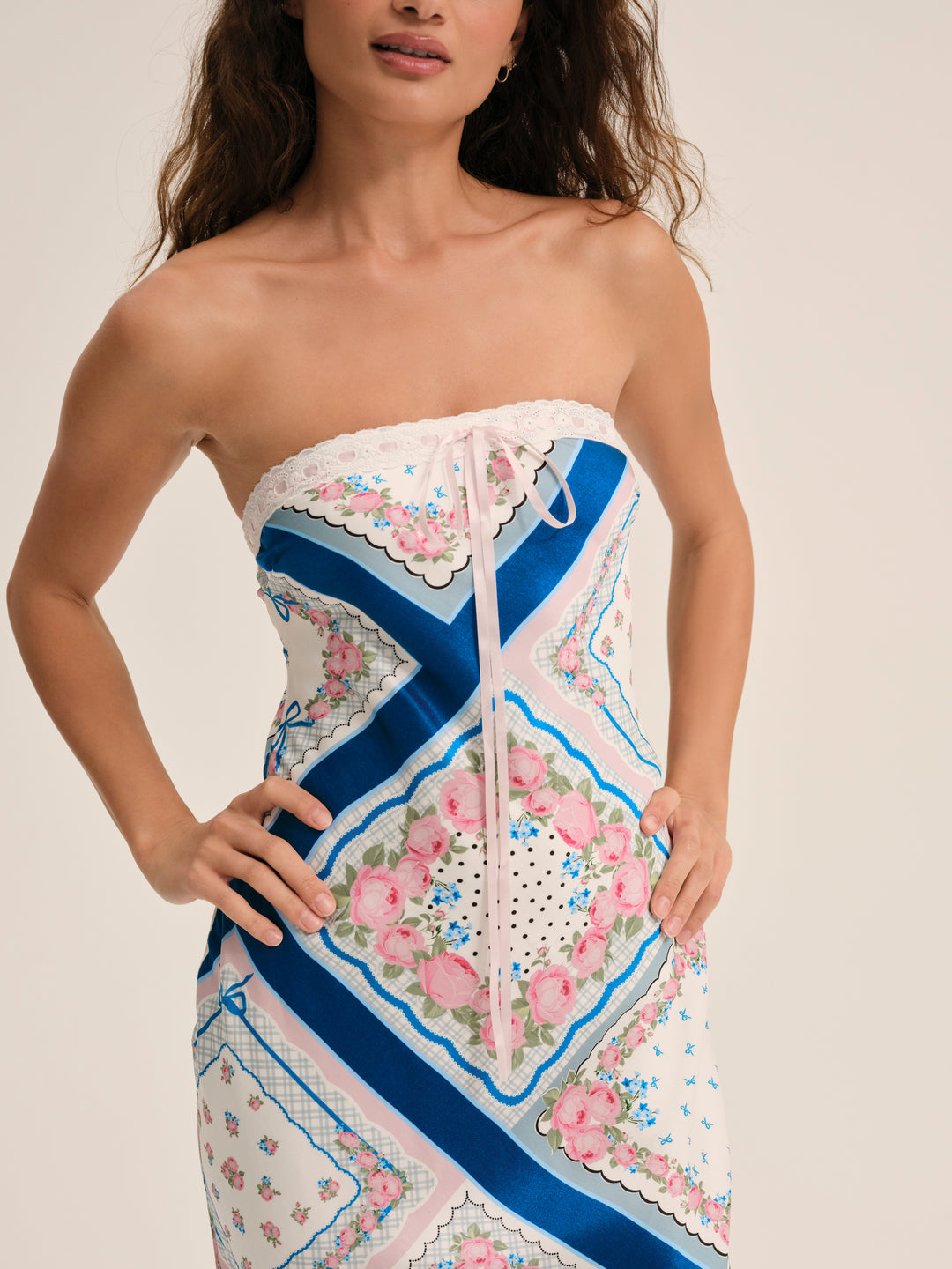 For Love and Lemons Daisy Mae Midi Dress - Blue