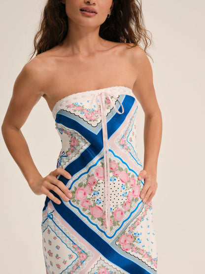 For Love and Lemons Daisy Mae Midi Dress - Blue