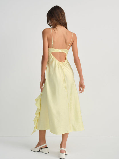 For Love and Lemons Chania Midi Dress - Yellow
