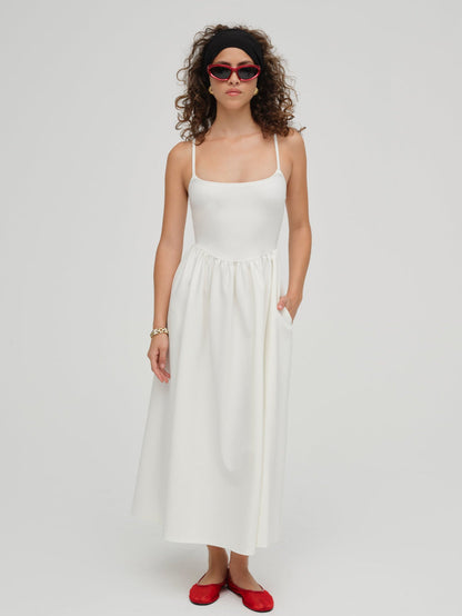 For Love and Lemons Wilhelmina Midi Dress - Cream