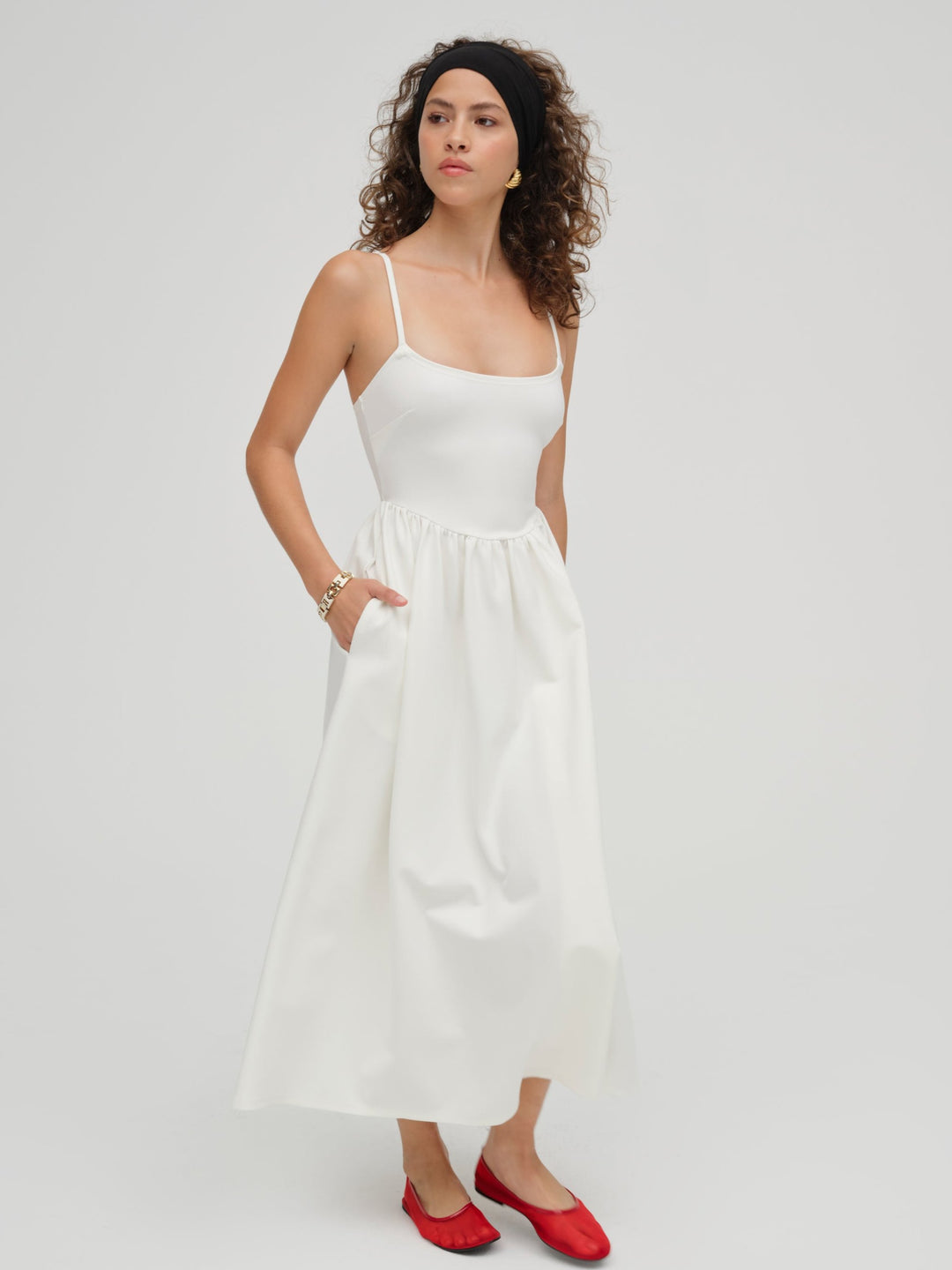 For Love and Lemons Wilhelmina Midi Dress - Cream