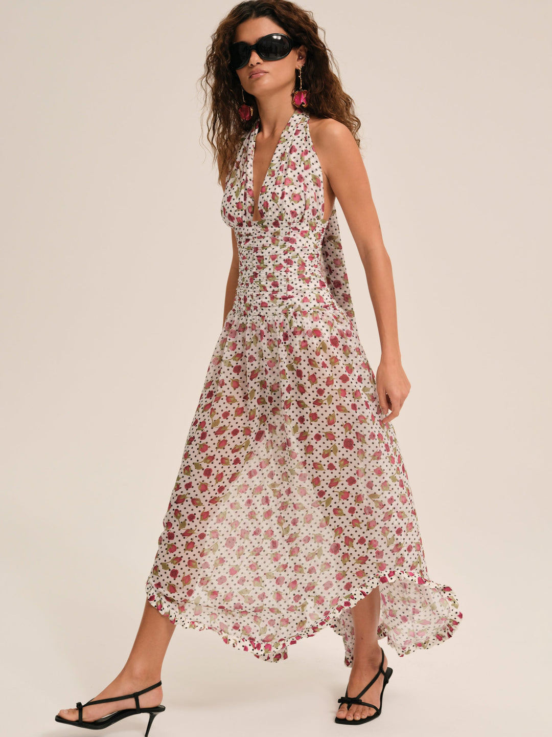 For Love and Lemons Betty Bud Maxi Dress - White