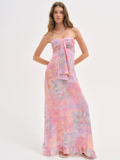 For Love and Lemons Teagan Maxi Dress - Pink