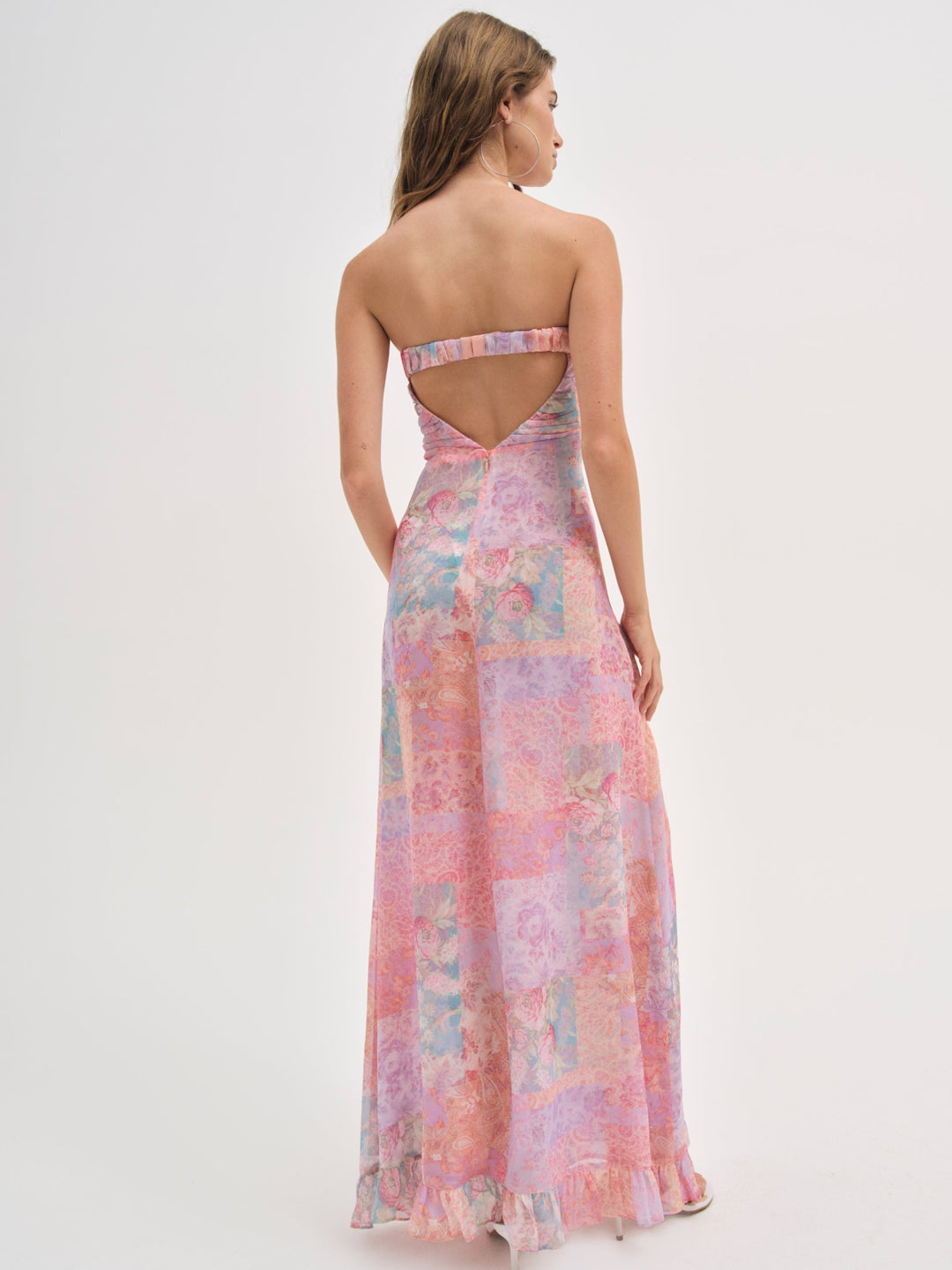 For Love and Lemons Teagan Maxi Dress - Pink