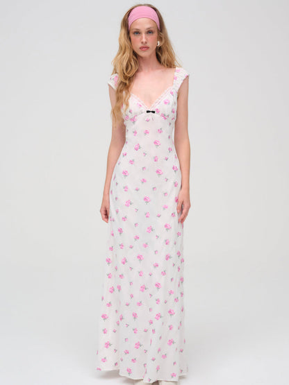 For Love and Lemons Emmaline Maxi Dress - White