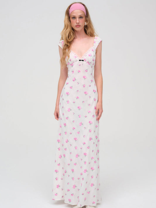For Love and Lemons Emmaline Maxi Dress - White