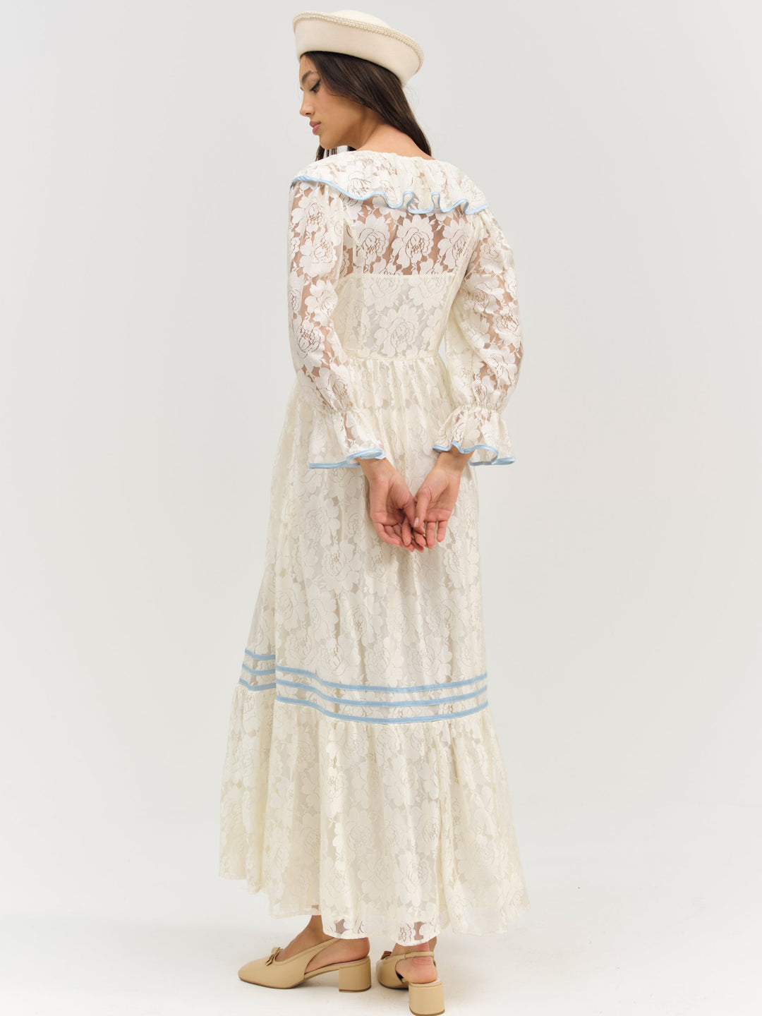For Love and Lemons Severine Maxi Dress - Cream
