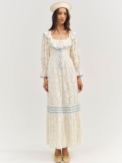 For Love and Lemons Severine Maxi Dress - Cream