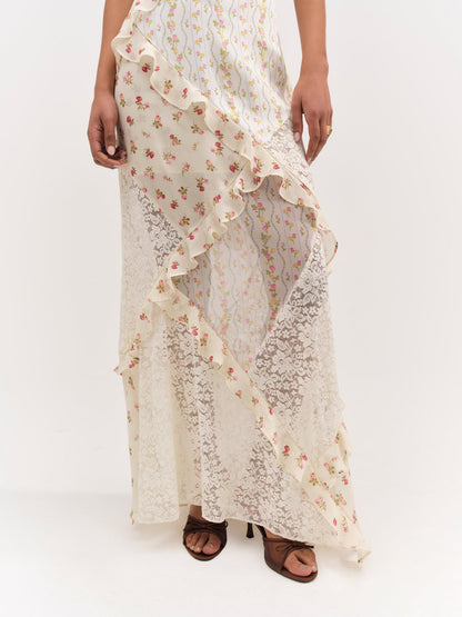 For Love and Lemons Josalyn Maxi Dress - Cream