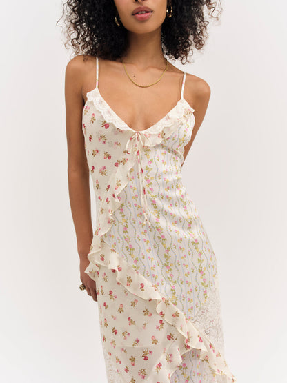 For Love and Lemons Josalyn Maxi Dress - Cream
