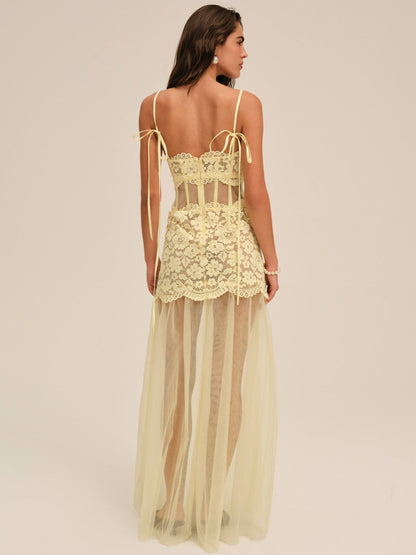 For Love and Lemons Viola Gown - Yellow