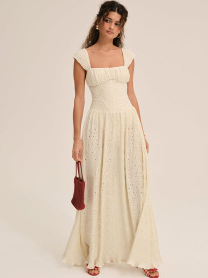 For Love and Lemons Erika Bustier Maxi Dress - Natural